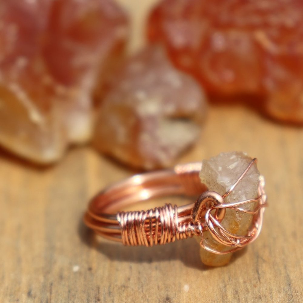 Wire wrapped agate ring - Picture 4 of 7